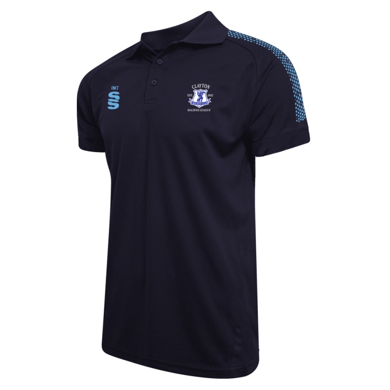 CLAYTON HALIFAX LEAGUE Women's Dual Solid Colour Polo : Navy