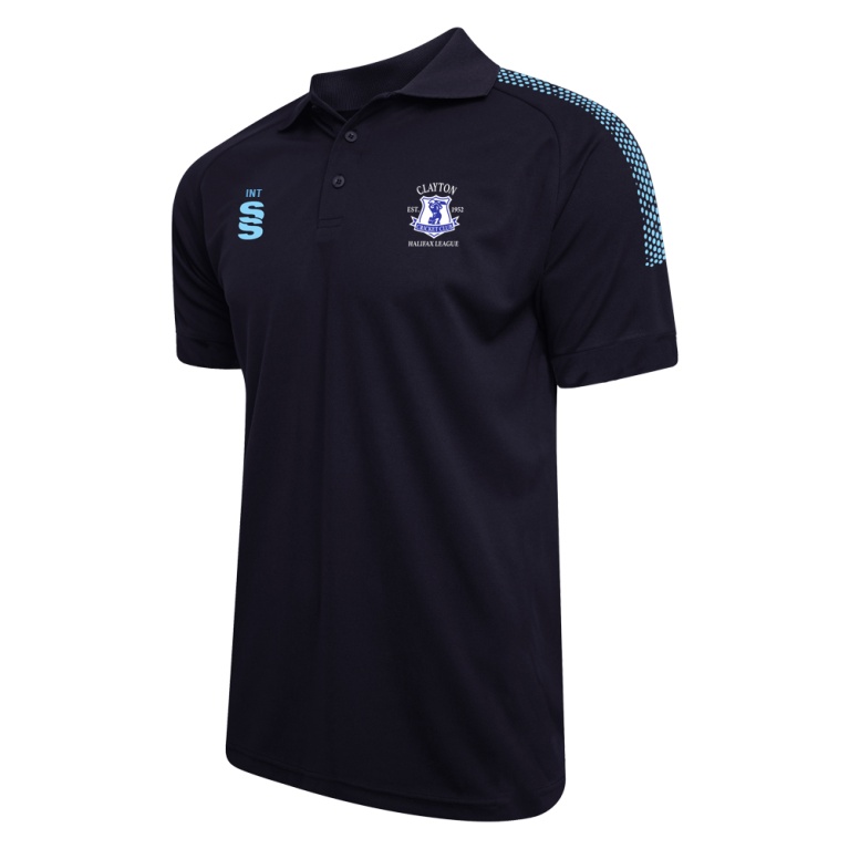 CLAYTON HALIFAX LEAGUE Dual Solid Colour Polo : Navy