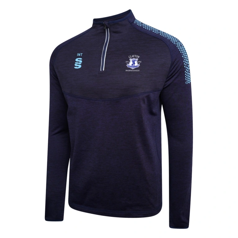 CLAYTON HALIFAX LEAGUE 1/4 Zip Dual Performance Top : Navy